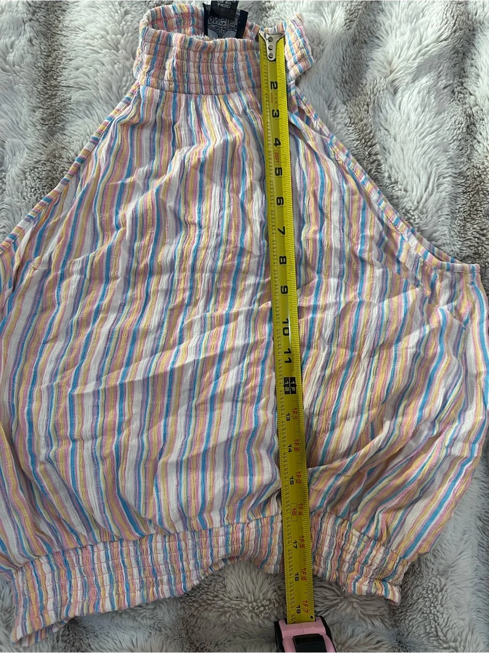 Angie Pastel Multistripe Halter Tank Top